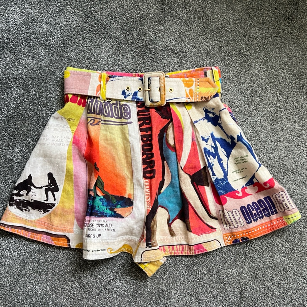 RARE Zimmermann Surf Graphic Print Shorts